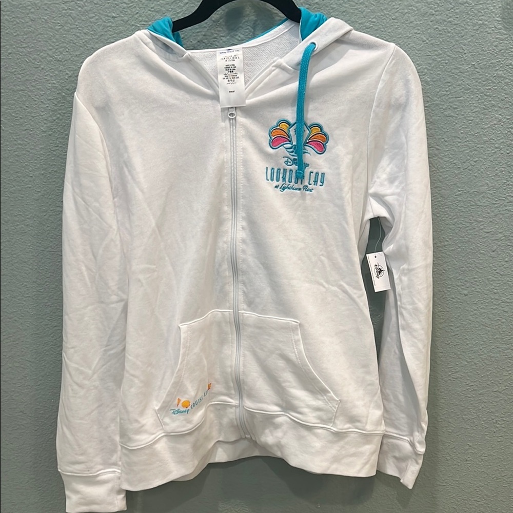 Disney Cruise Line Large Lookout Cay Lighthouse Point Hooded Zip Large NWT